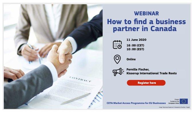 Free Webinar on How to Find a Business Partner in Canada